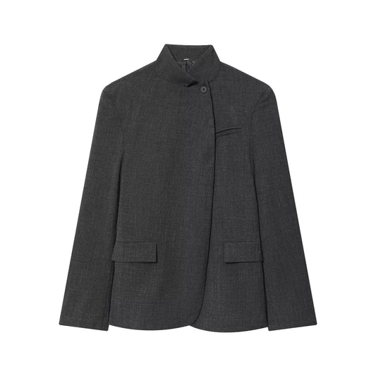 Women's new casual stand collar Button-up Blazer Coat