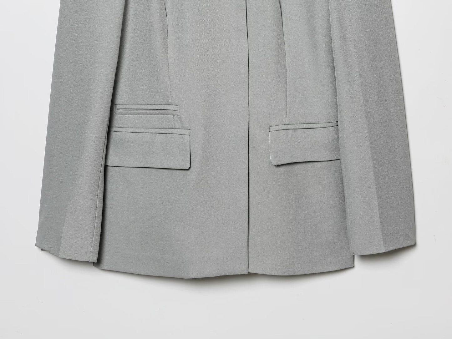suit Women's 2 pieces long sleeved contrasting collar Blazer Coat +Pants