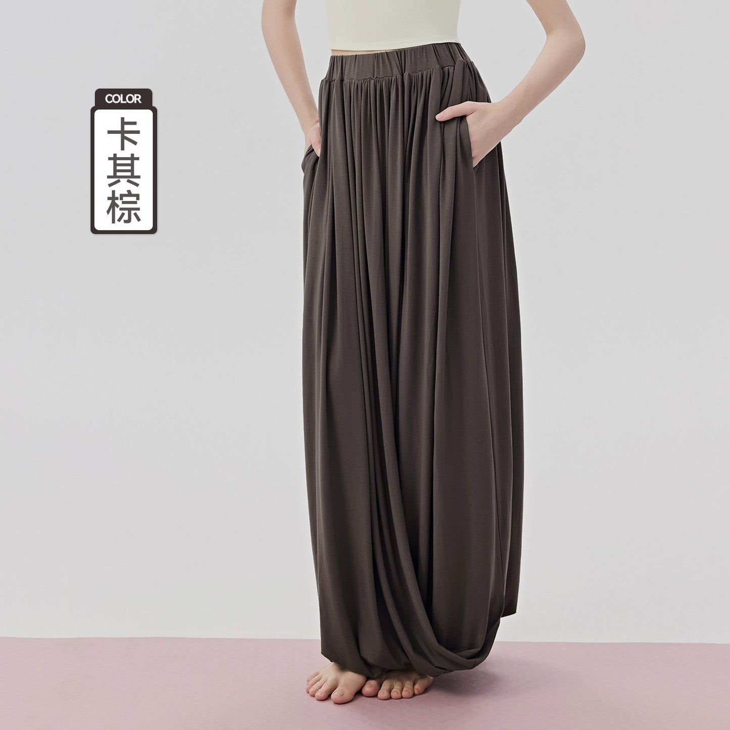 Women's 2026 new meditation yoga bloomers leg wide-leg pants