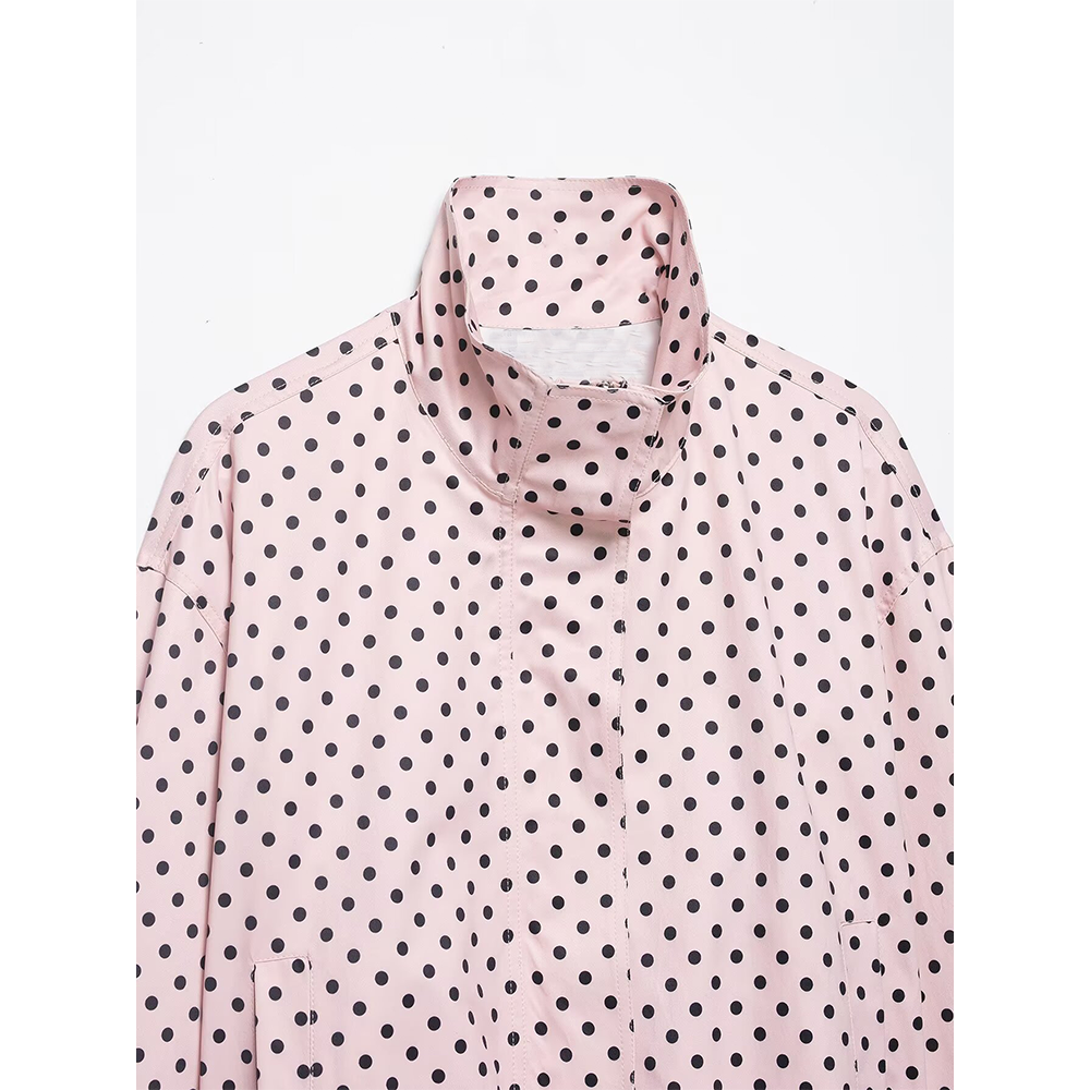 suit Women's 2 pieces polka dot chiffon Coat+shorts