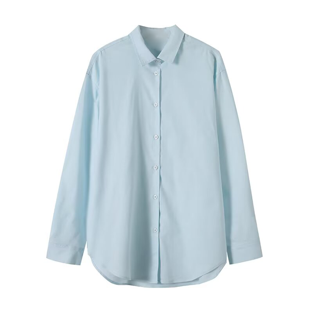 2026 Women's linen blend lapel long sleeved shirt