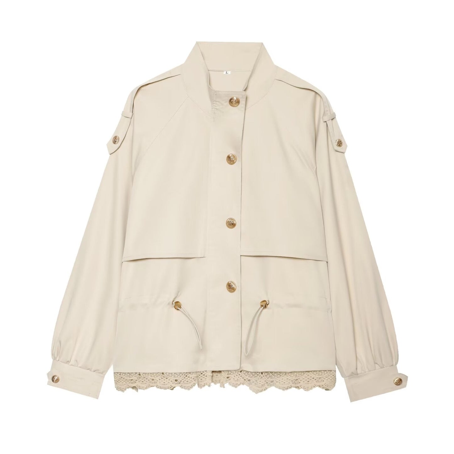 Women's casual lace patchwork workwear jacket
