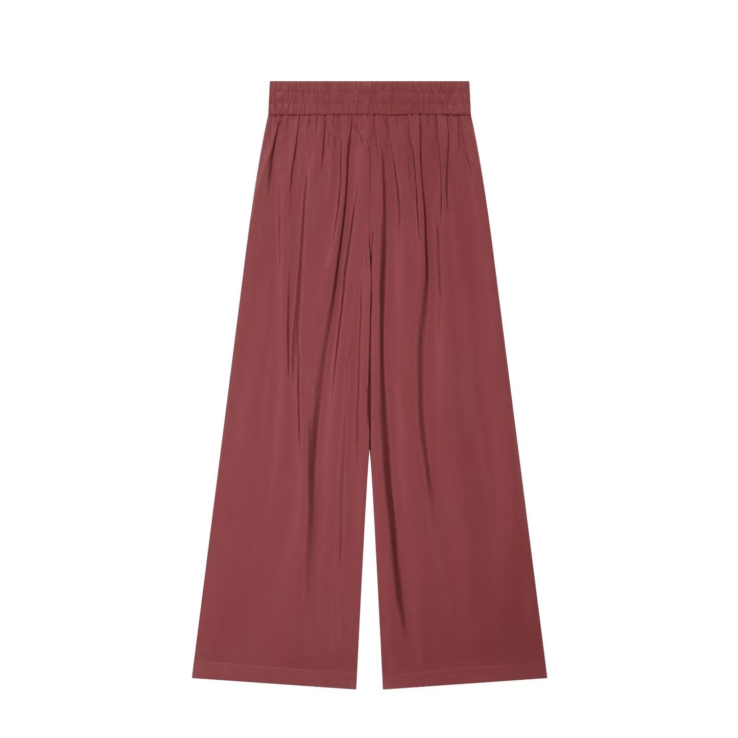 suit Women's 2 pieces knot decoration draped top+wide leg pants