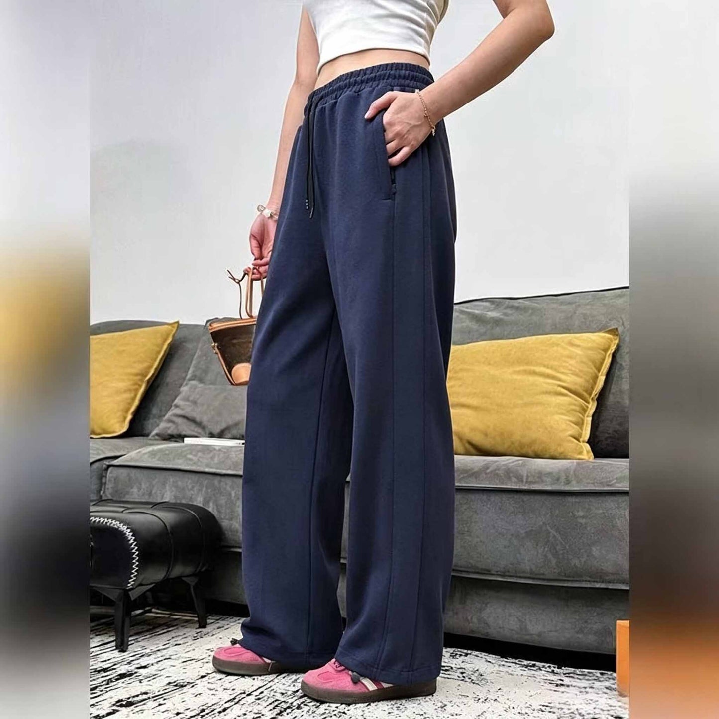 Women's new loose casual sports pants leg pants
