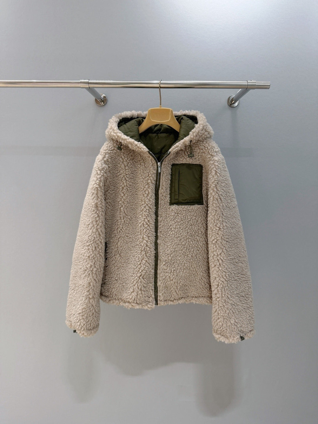 Women's new autumn and winter zipper hooded coat
