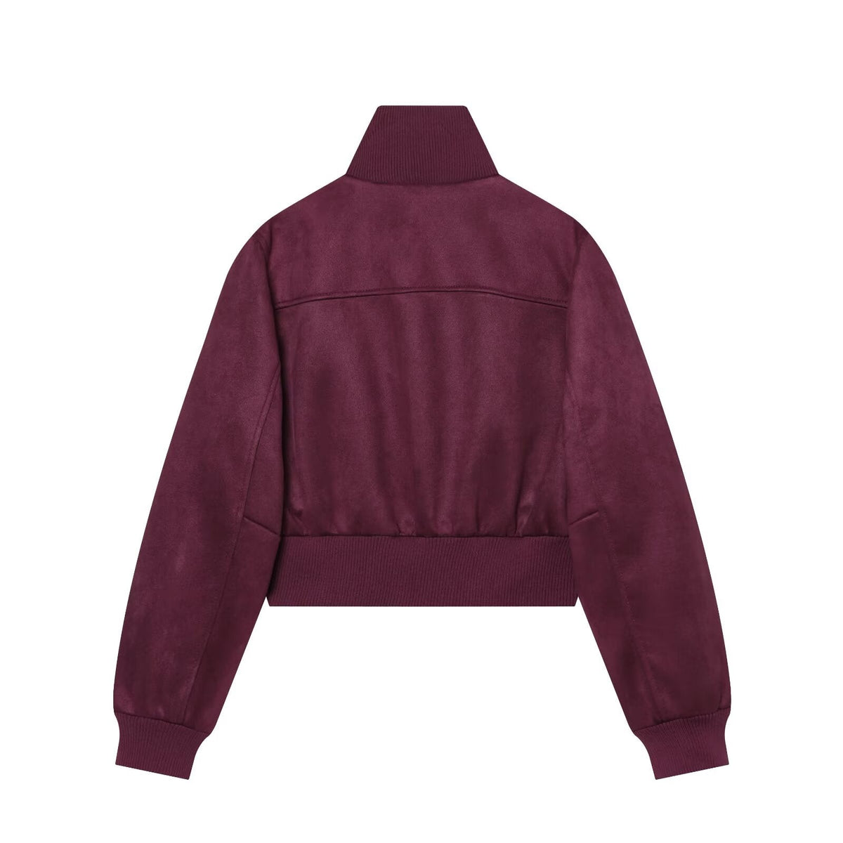 Women's Anti suede effect short stand collar Coat
