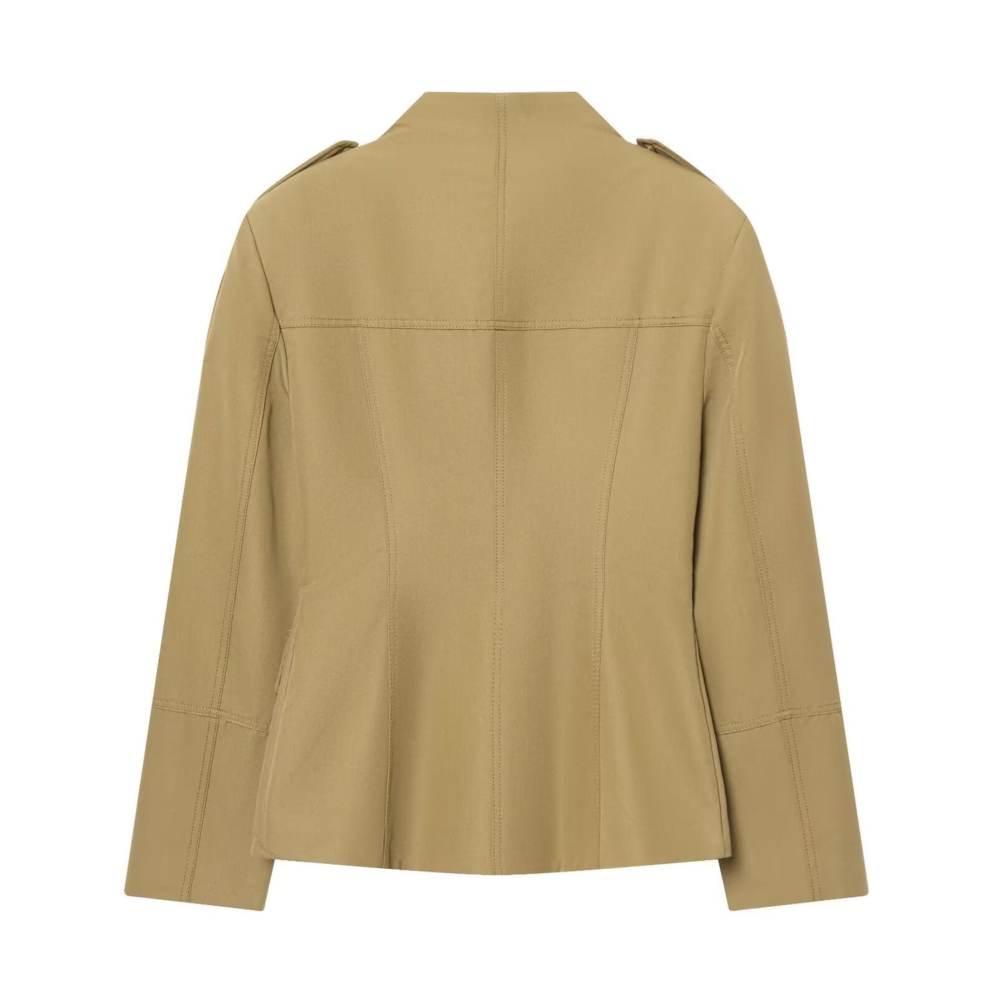 Women's casual slim stand collar Blazer Coat