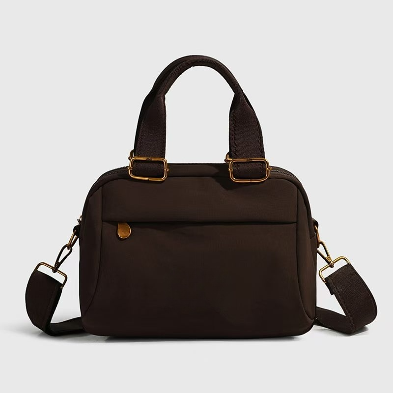 Women's new double zipper design portable messenger bag