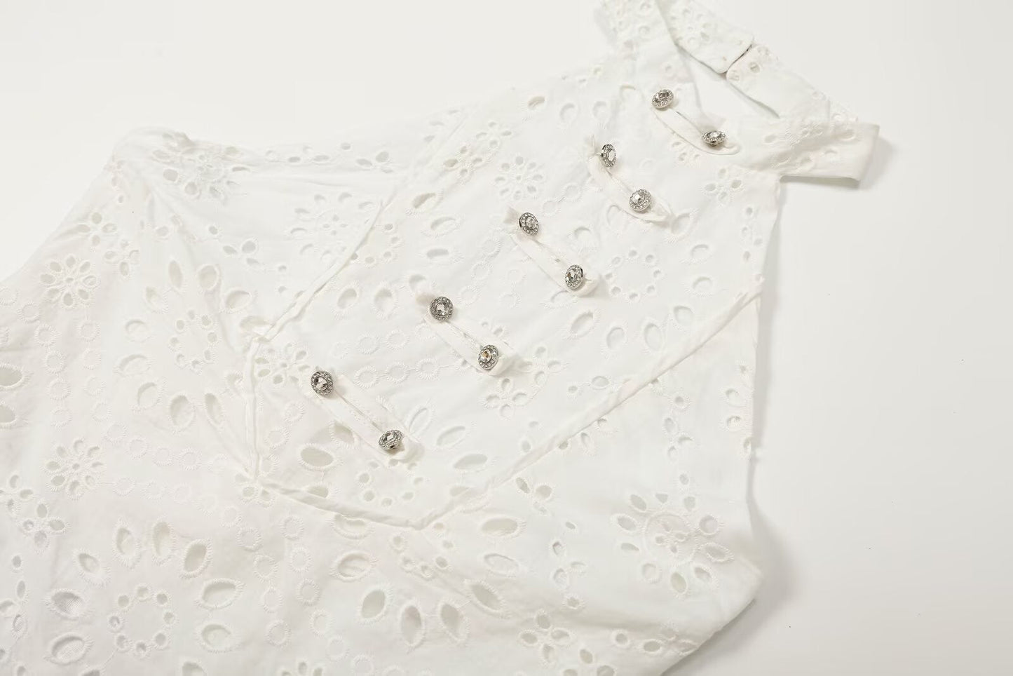 Women's hollowed out embroidered patchwork dress