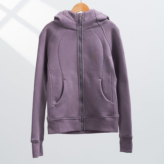 LU women's new zipper hoodie slim plus velvet yoga jacket
