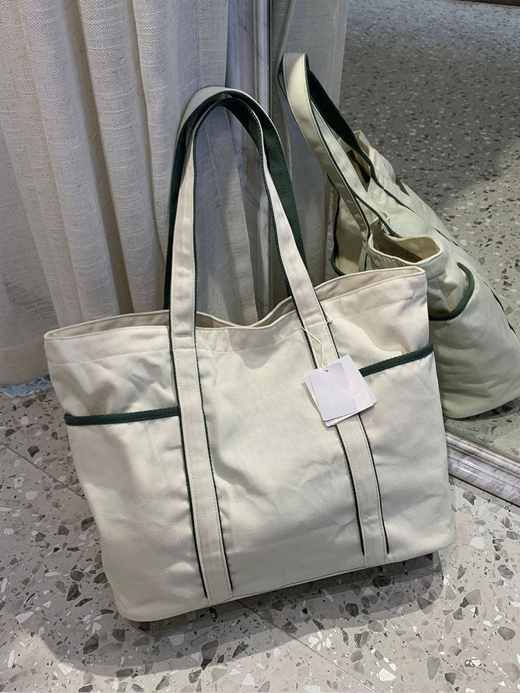 LU Women's new multi-pocket large-capacity tennis shoulder bag canvas bag