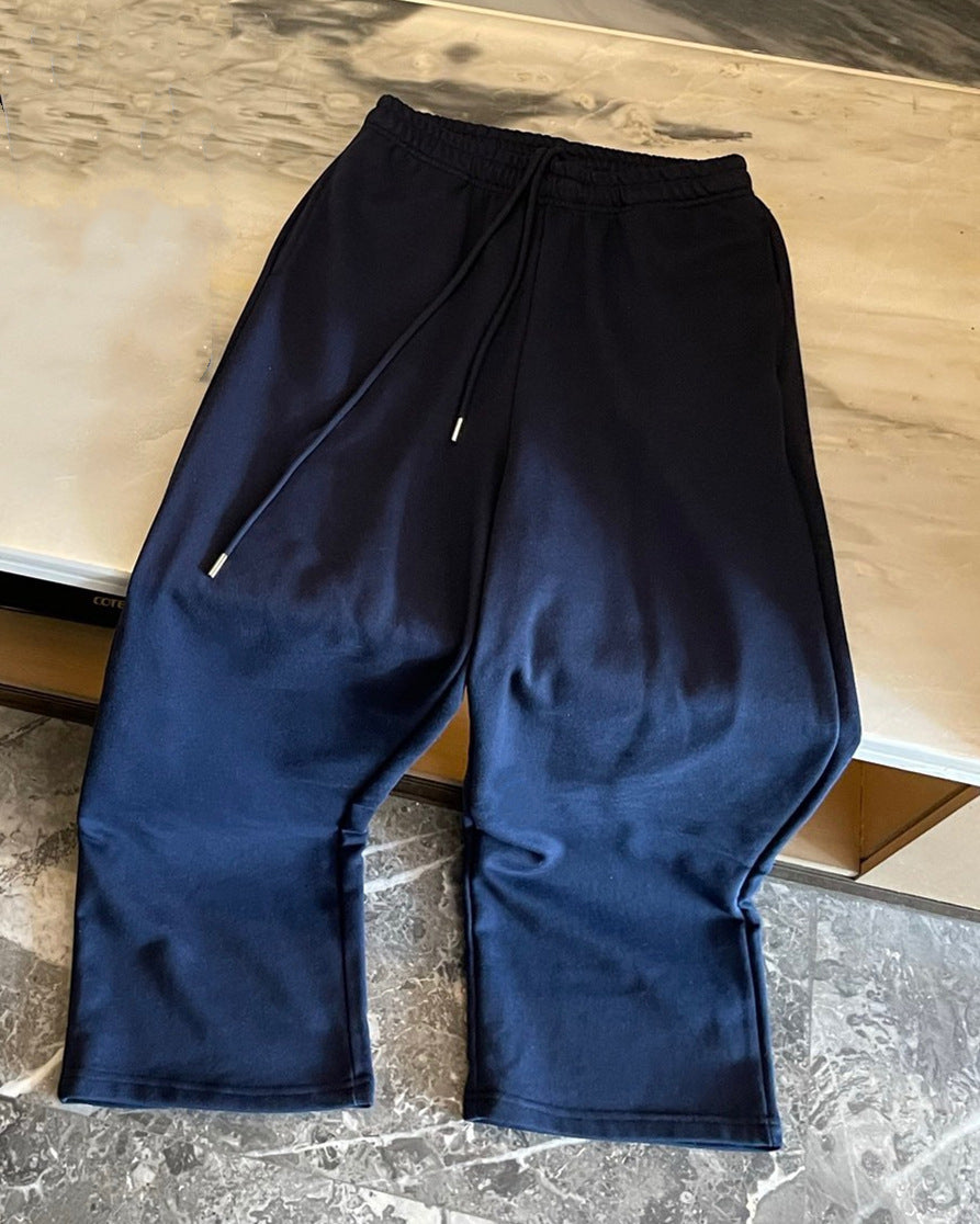Women's new straight elastic casual pants wide-leg pants