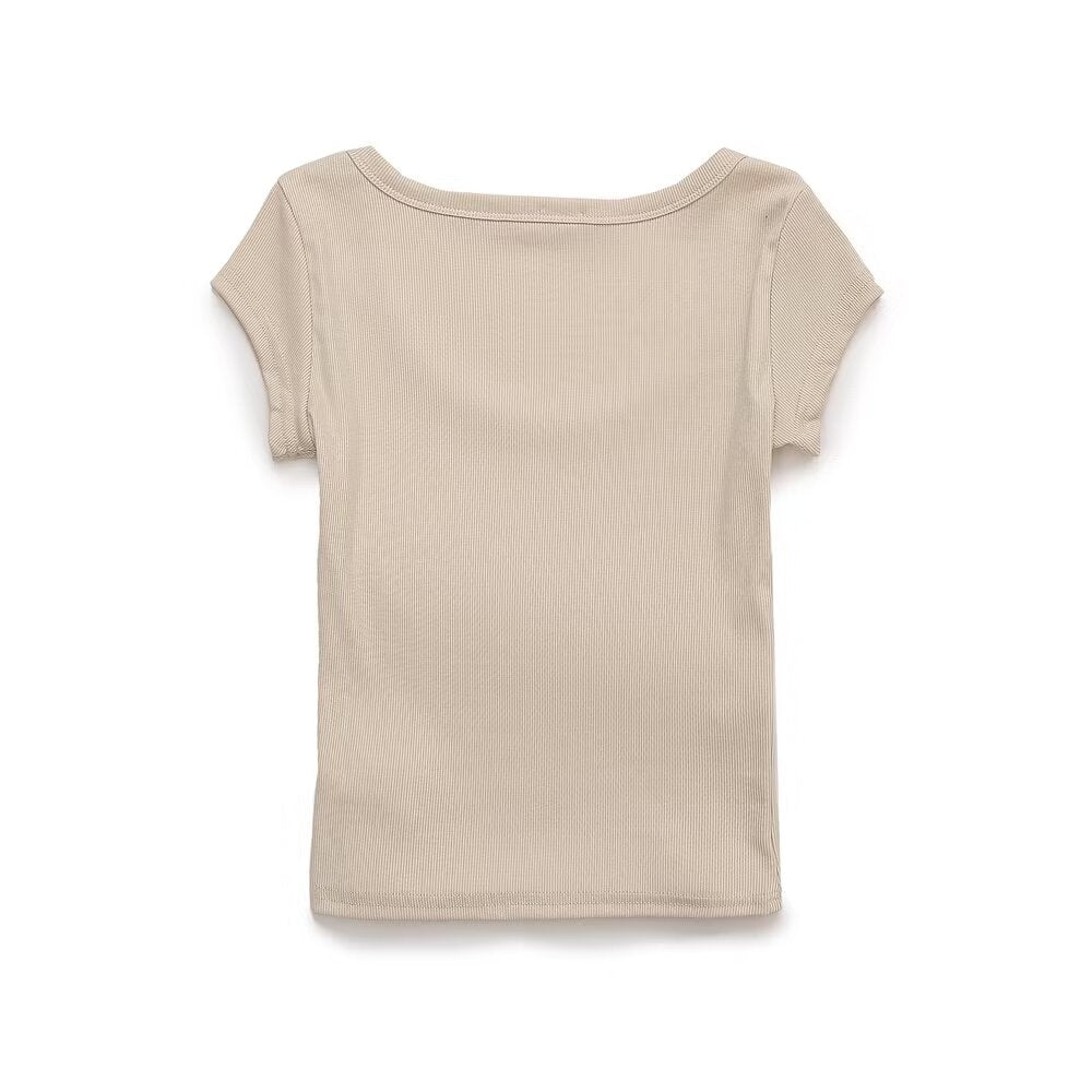 suit Women's 2 pieces slim O Neck ribbed T-shirt+Jogging pants