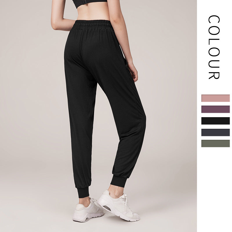 2025 sweatpants women's leg running fitness high waist yoga pants