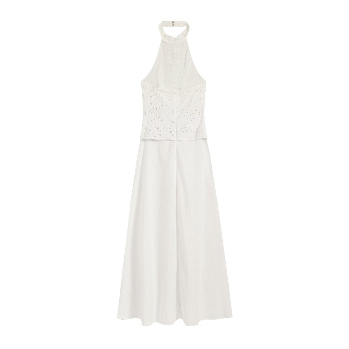 Women's hollowed out embroidered patchwork dress