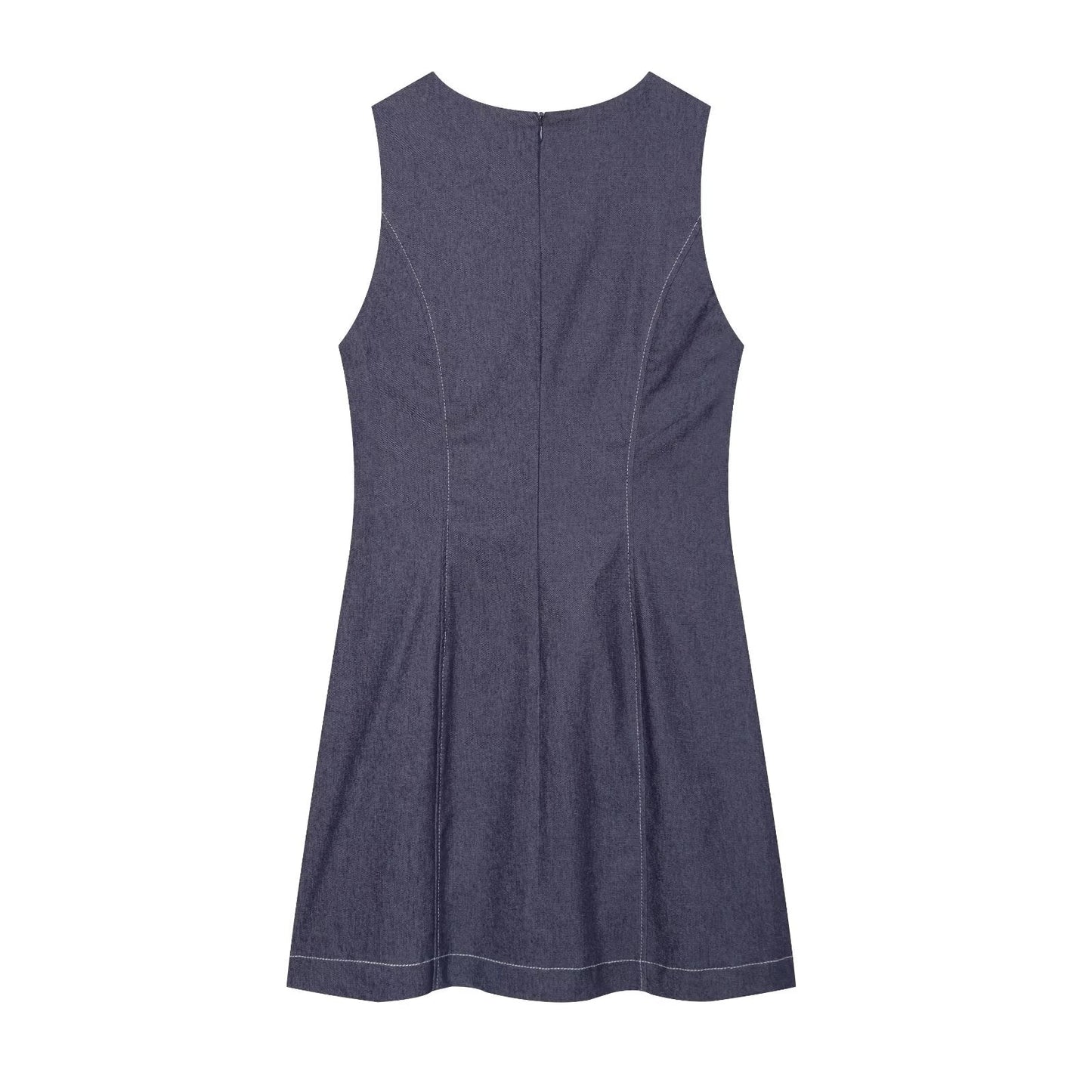 Women's rope knot buckle decoration mini dress