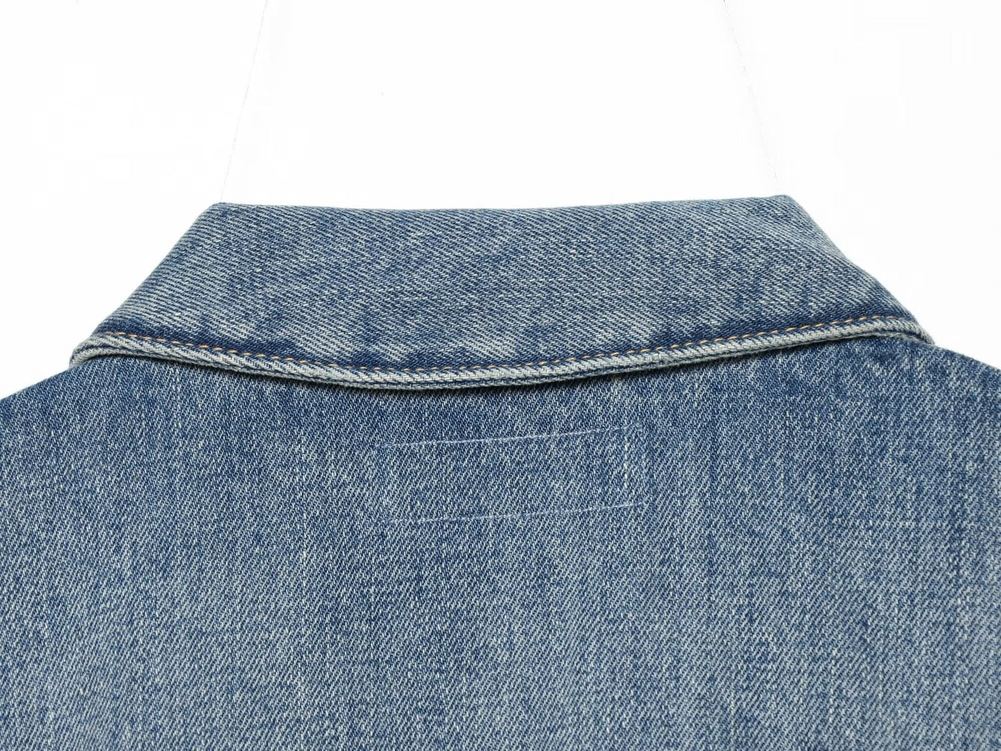 Women's short Lapel asymmetrical denim shirt