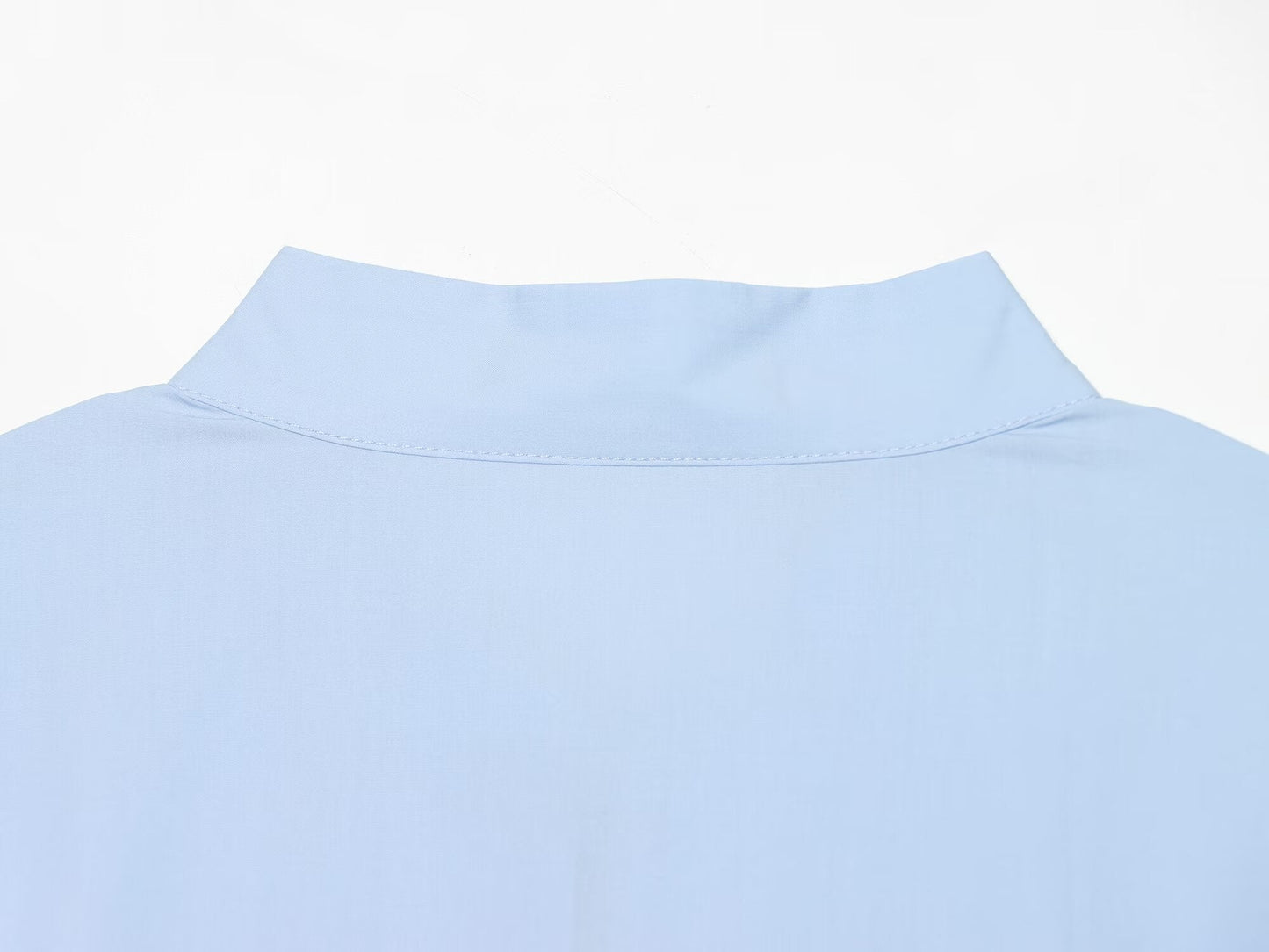 Women's rope knot decorative poplin shirt