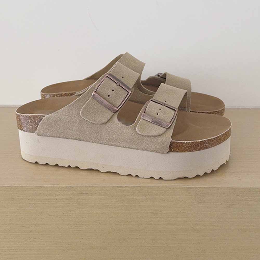 2026 new leisure platform heightening sandals and slippers have a shoe box