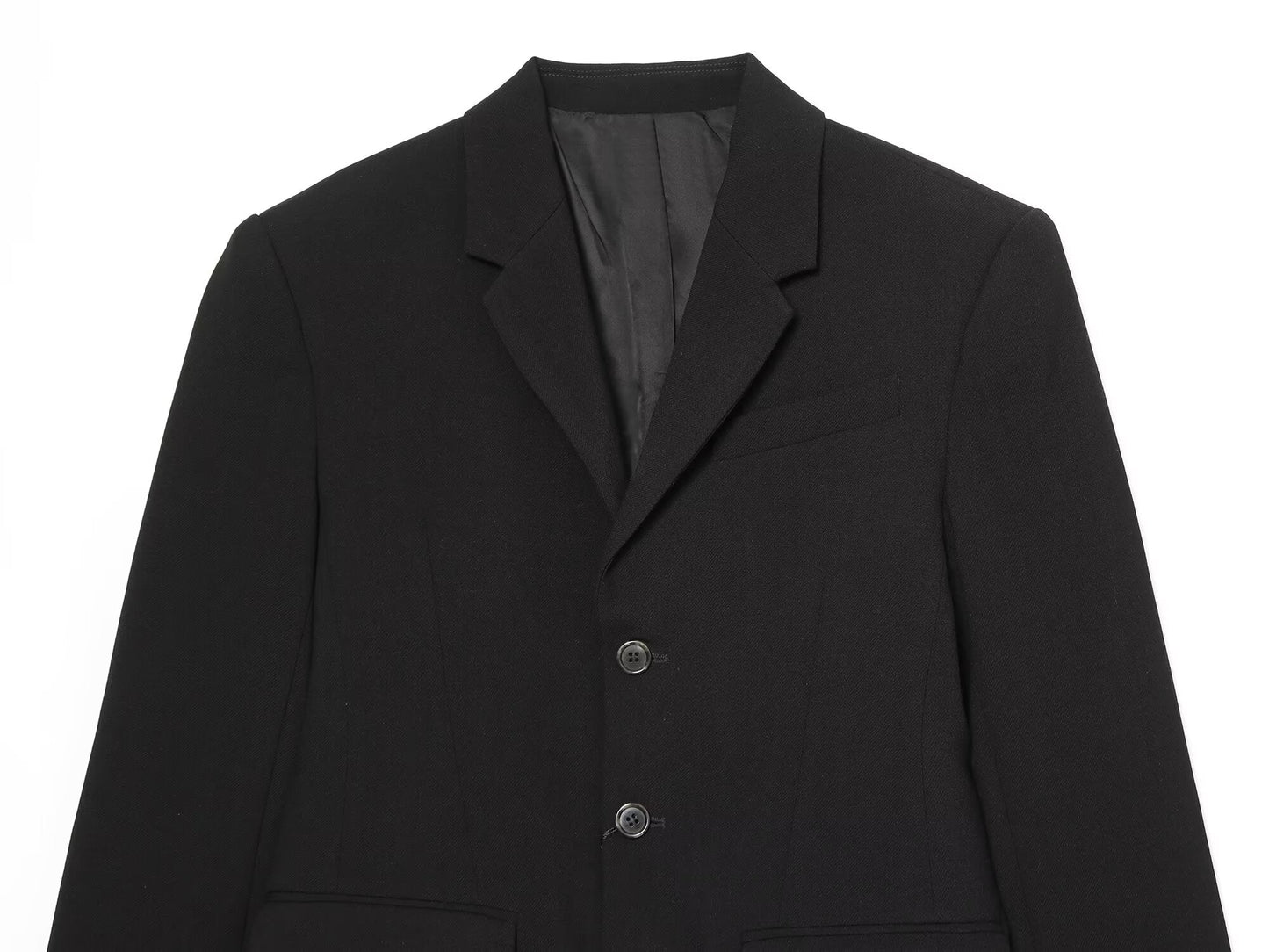 Women's black slim single breasted Blazer Coat
