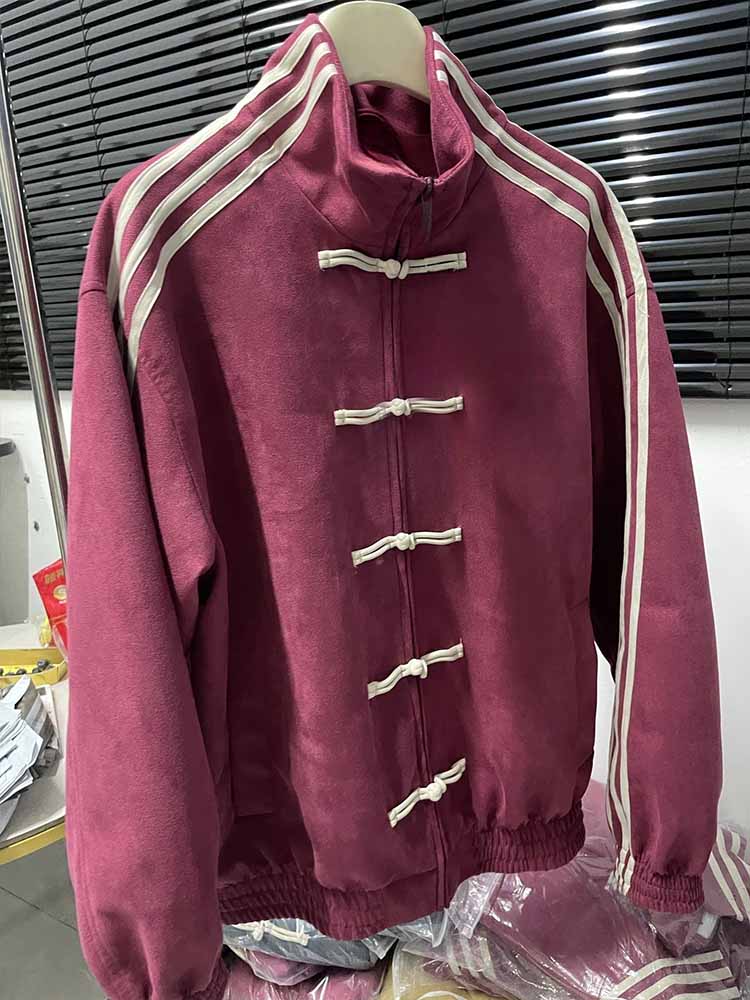 2026 new fashion casual Chinese suede collar loose coat