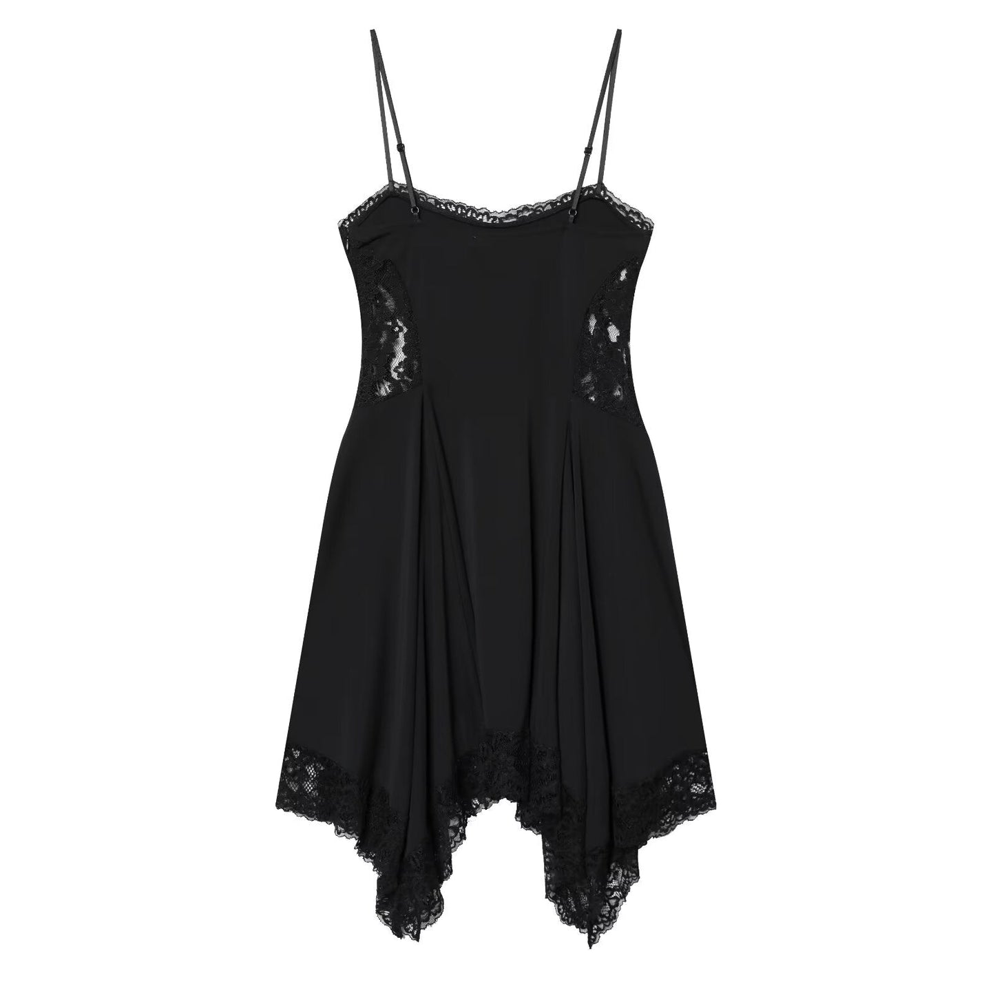 Women's slim lace suspender mini dress