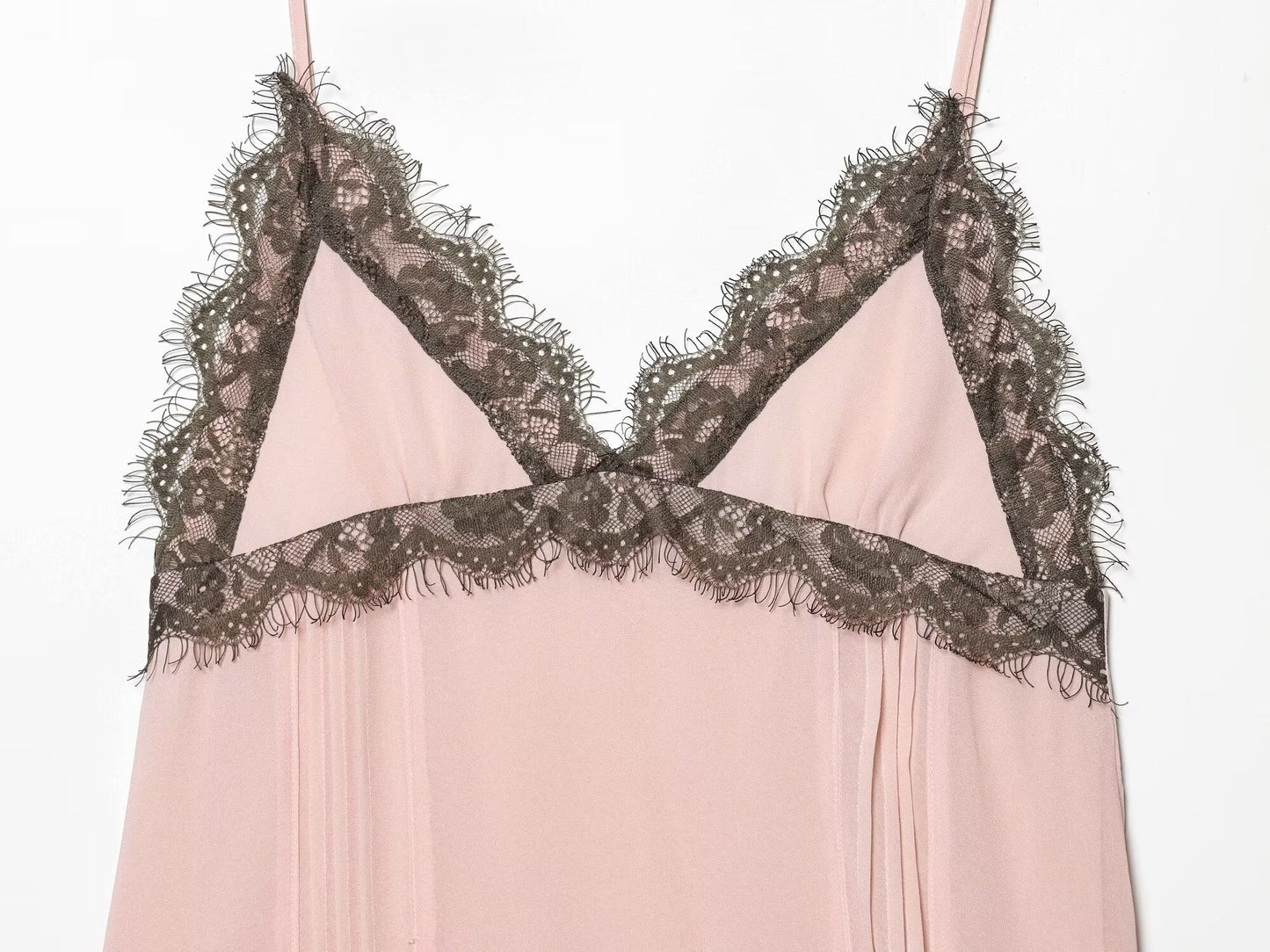Women's sexy lace patchwork suspender dress