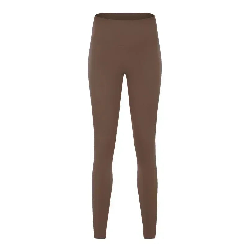 LU High waist hip lift no embarrassing line yoga pants women's elastic fitness exercise nine points