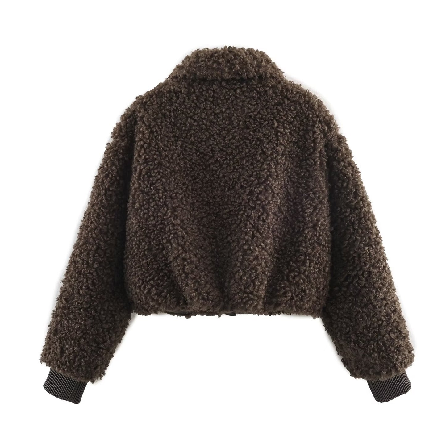 Women's Lapel warm fleece jacket Coat