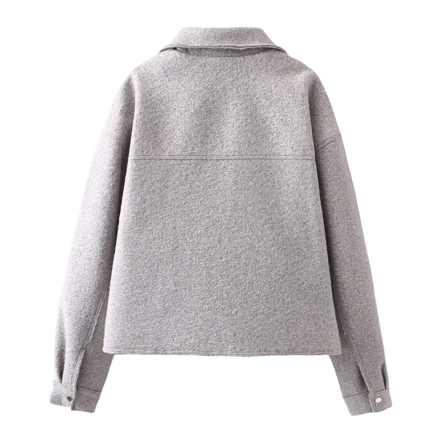 Women's lapel pocket decoration short jacket Coat