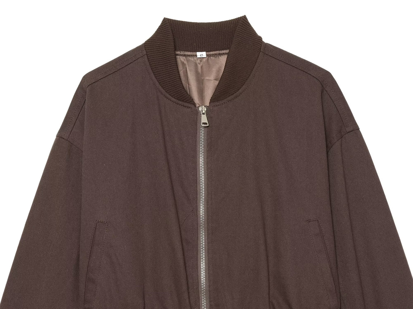 Women's short standing collar pilot jacket
