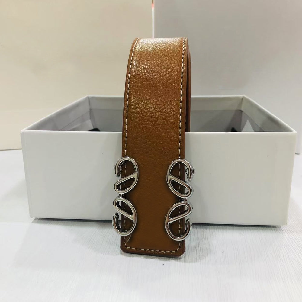 Women's new casual Joker wide belt with A Box