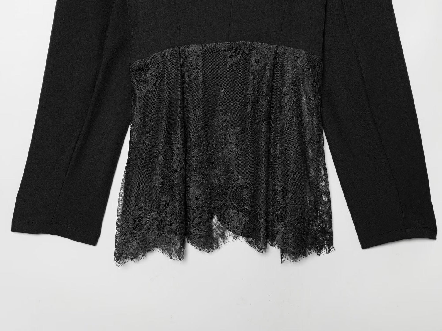 2026 Women's contrasting lace slim Blazer Coat