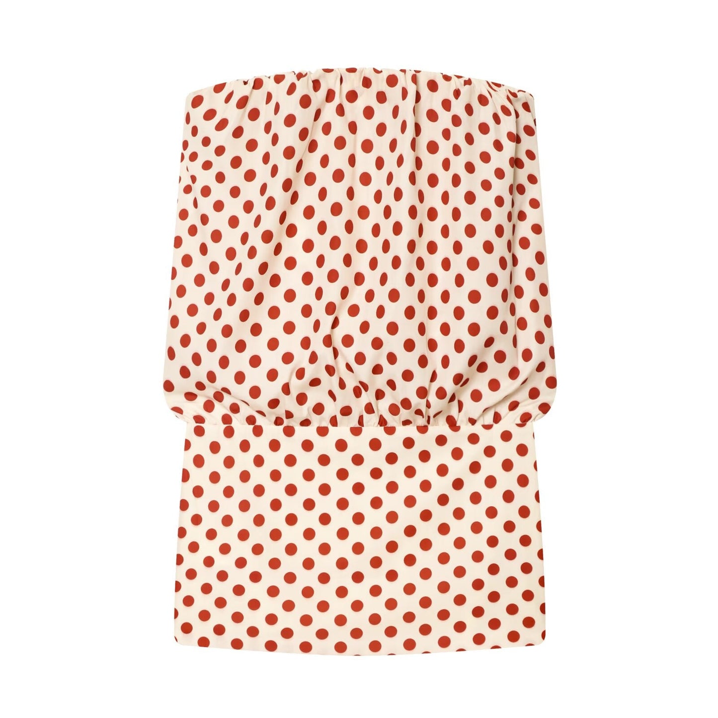 Women's polka dot strapless dress