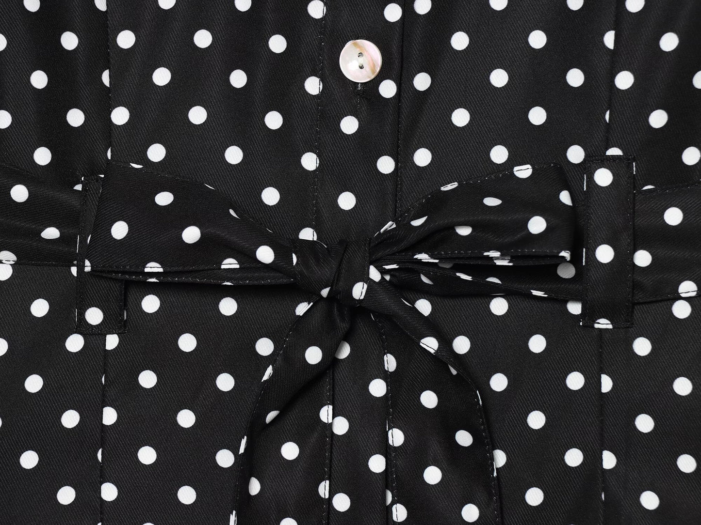 suit Women's 2 pieces With Belt polka dot shirt style Coat+Pants