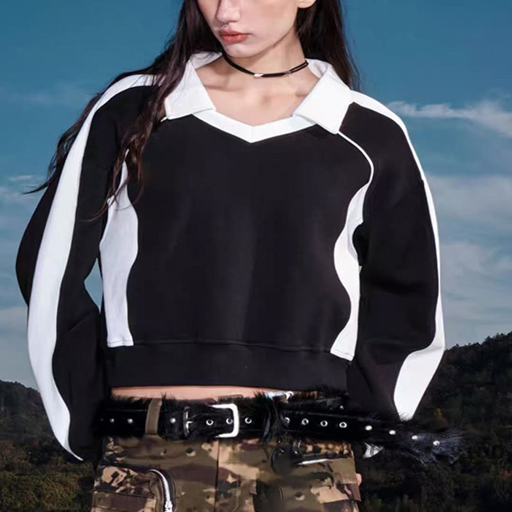 Women's new contrast stitching loose raglan jacket