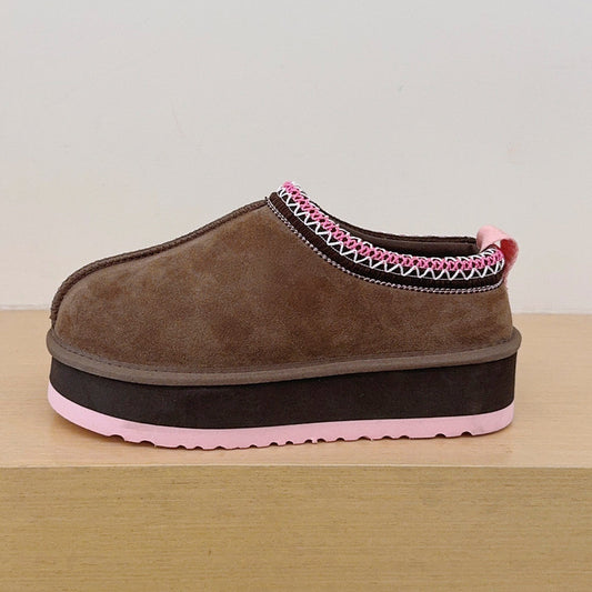 Women's new thick-soled folk wind warm velvet snow boots