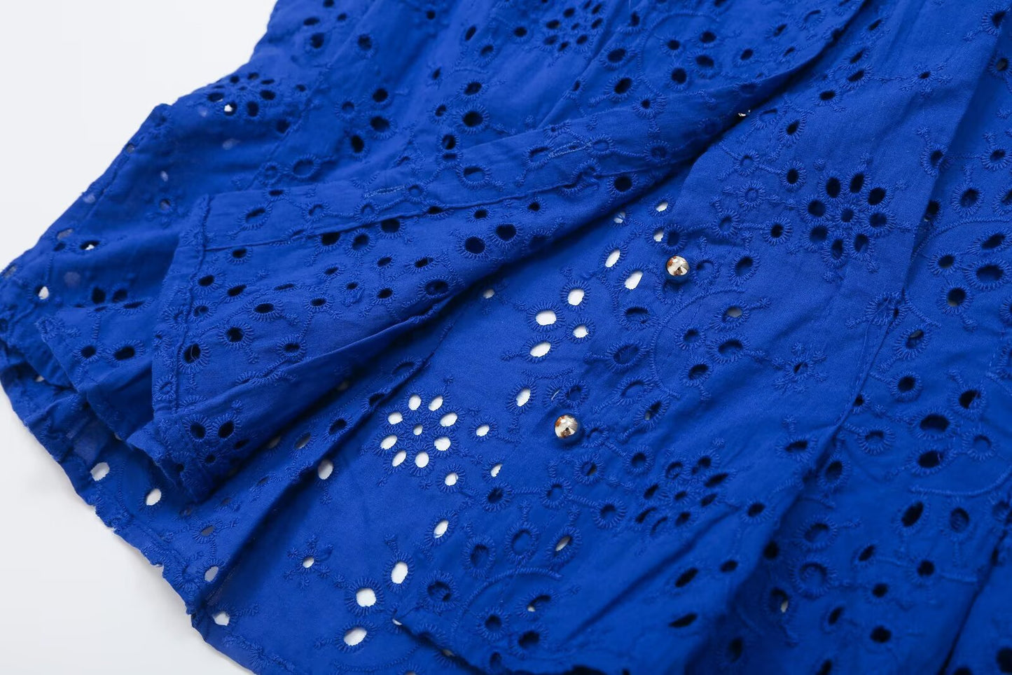 Women's hollowed out embroidered top