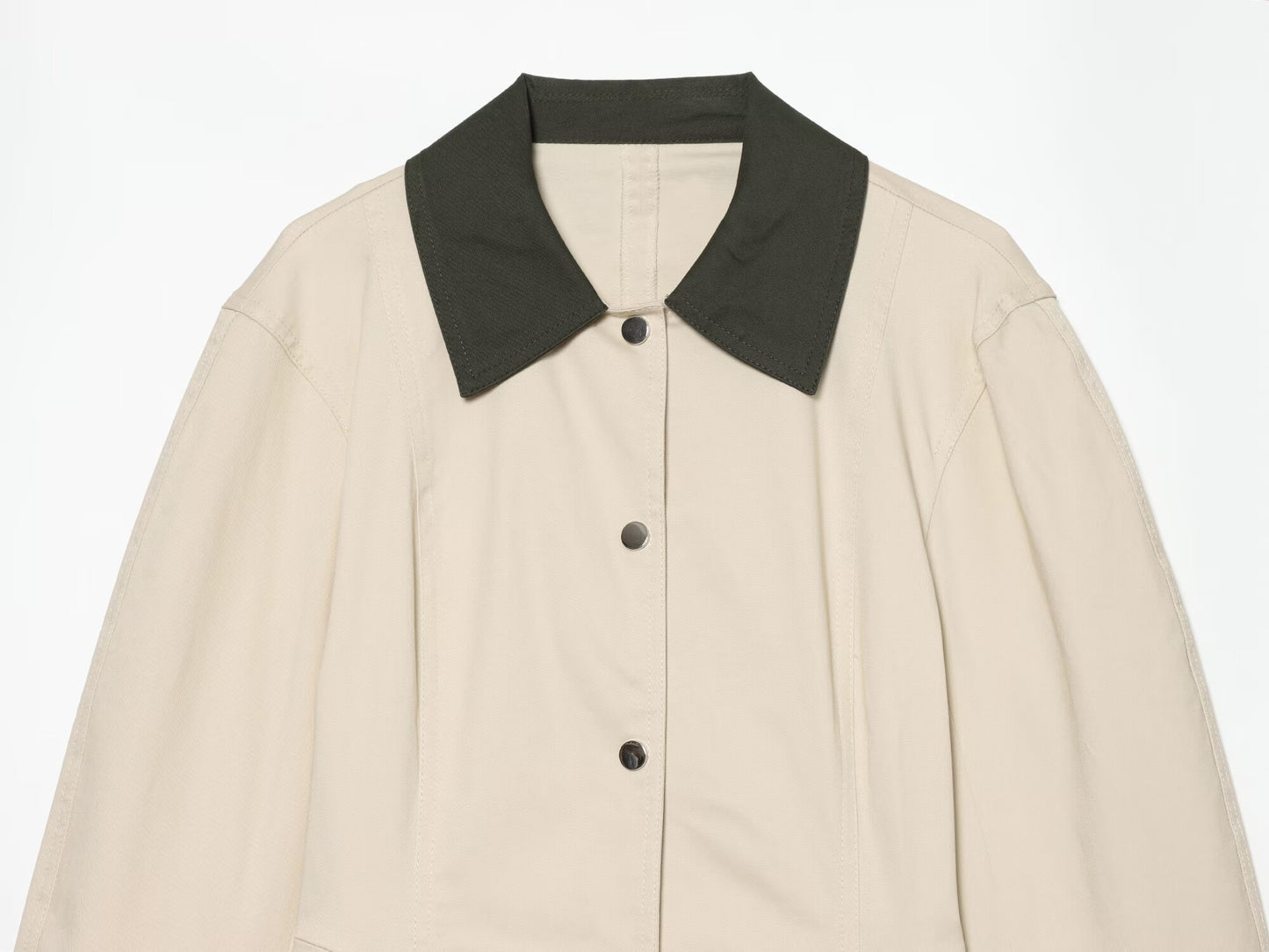 Women's contrasting collar Short skirt style hem jacket Coat
