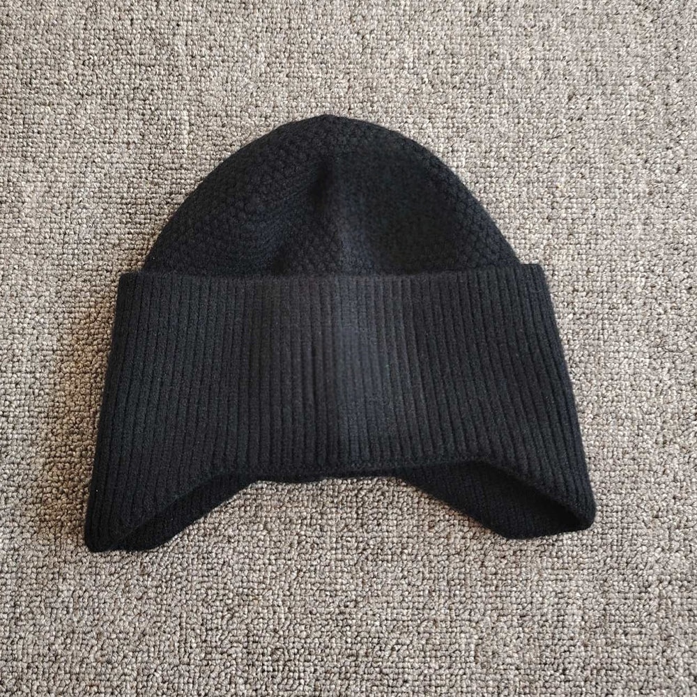 New Joker fashion knit hem arc top cold hat ear protection hat