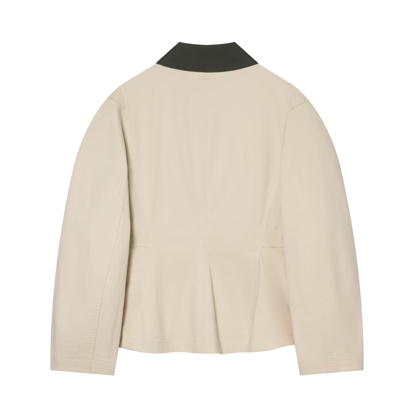 Women's contrasting collar Short skirt style hem jacket Coat