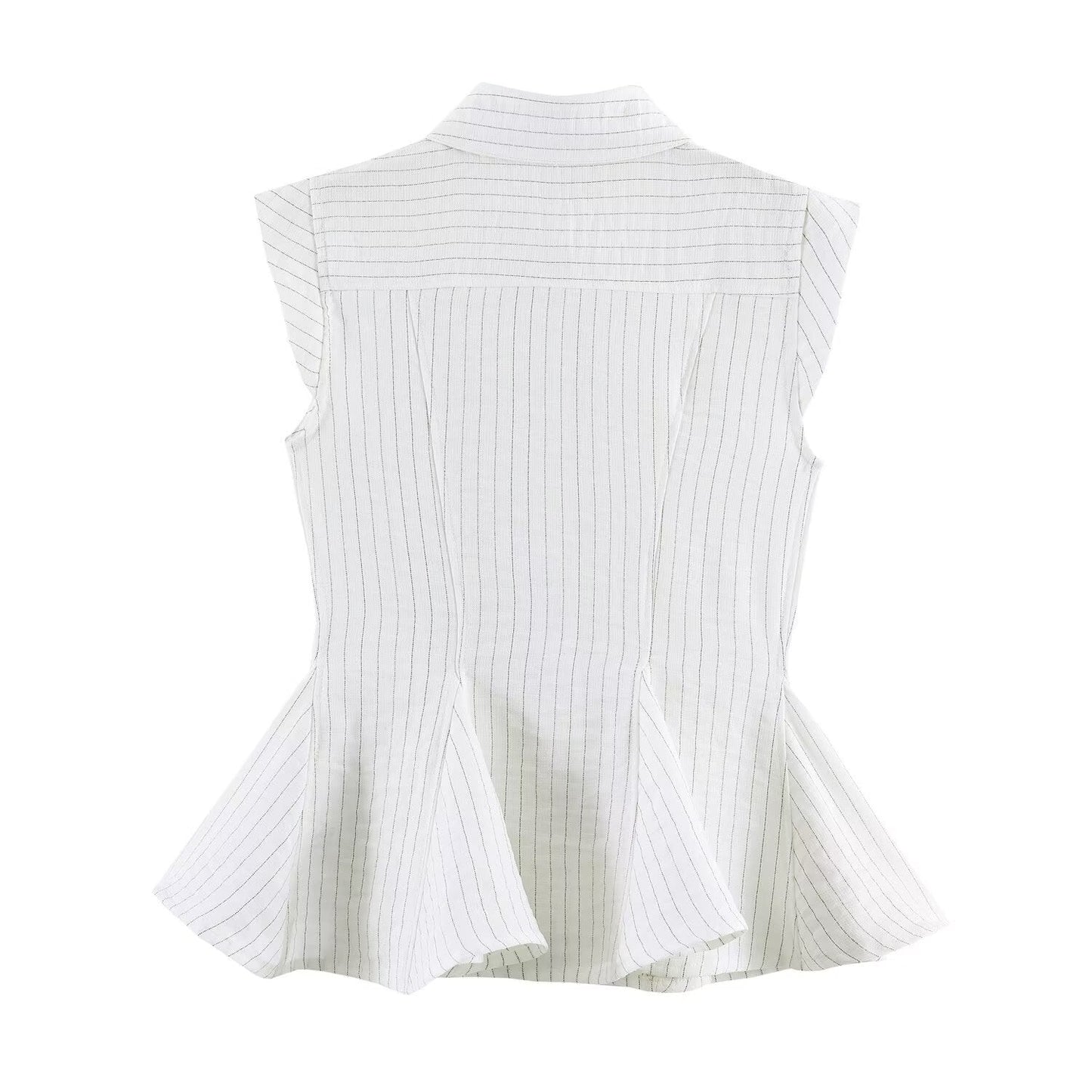 Women's New Fashion Flax Lapel Button Shirt