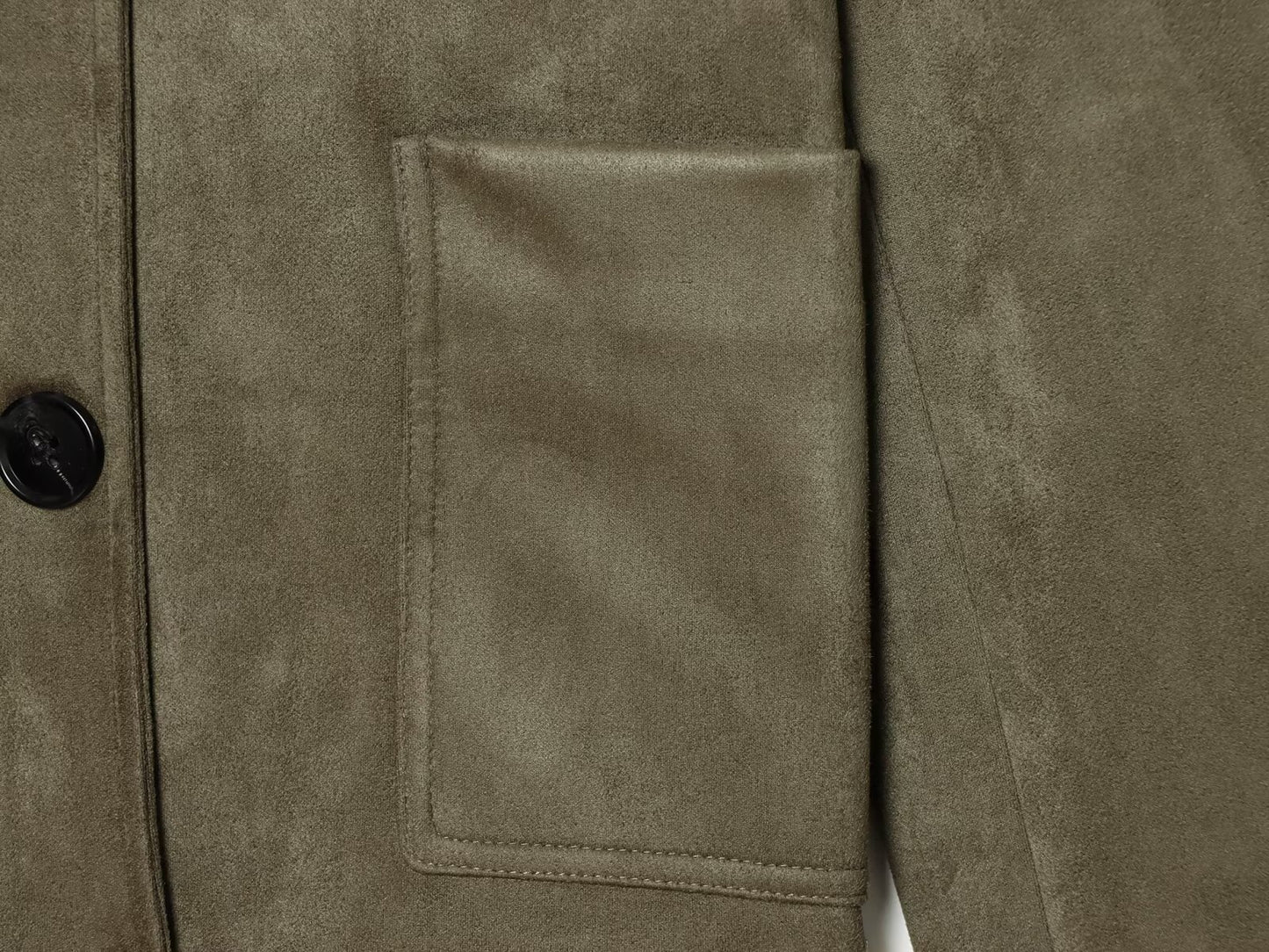 Women's suede lapel breasted short Coat