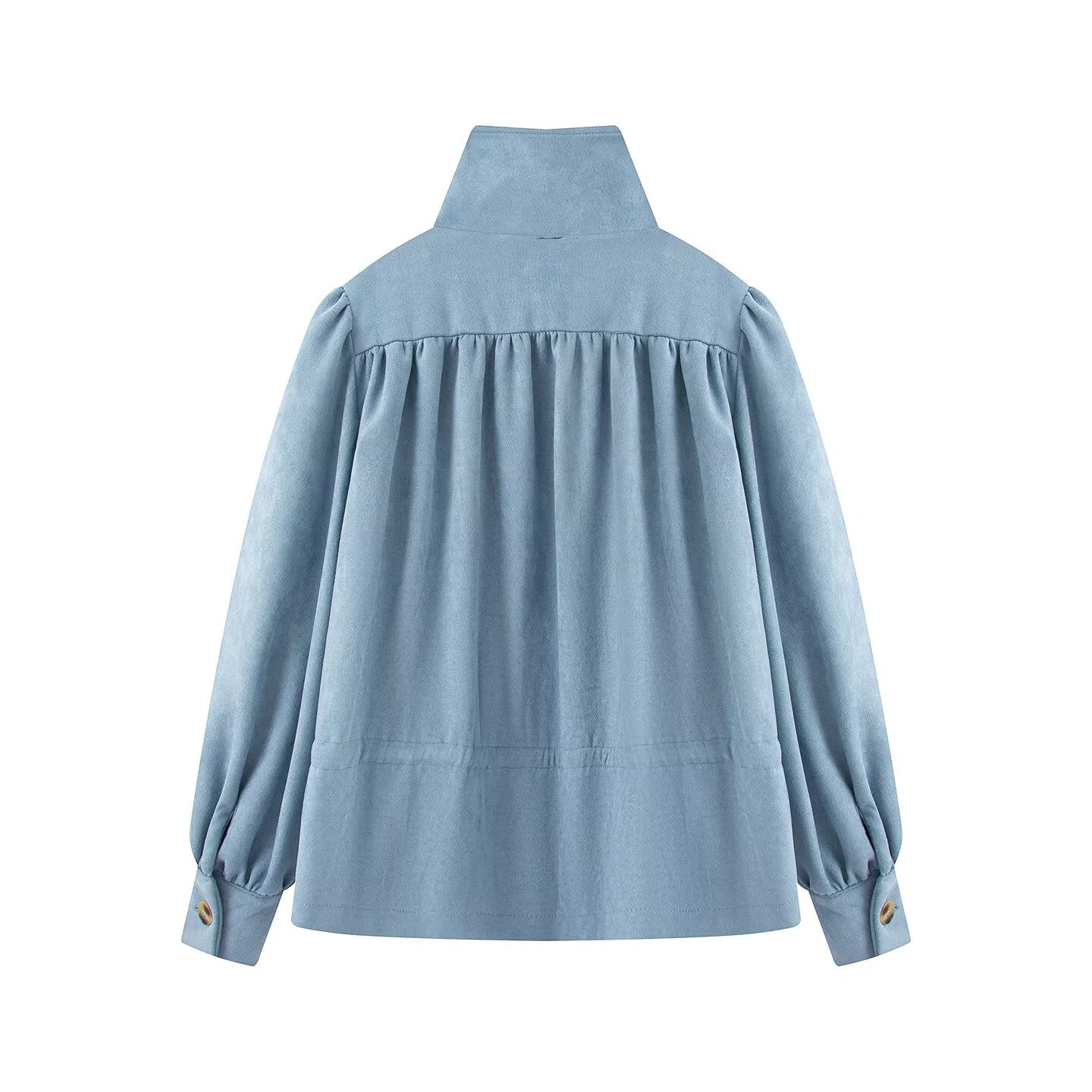 Women's bubble sleeve solid short windbreaker Coat