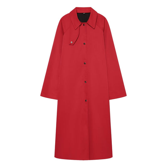 Women's loose long style windbreaker Coat
