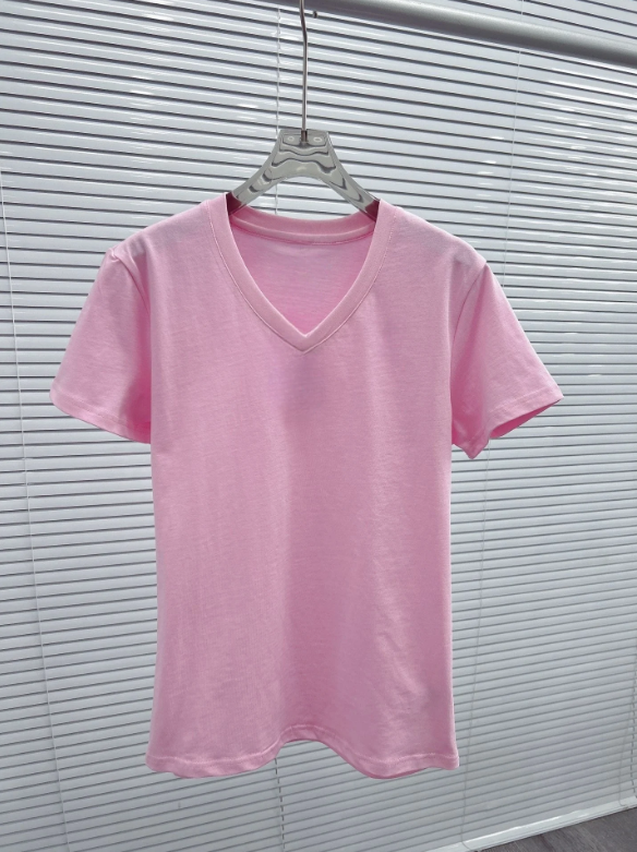 Women's new embroidered short-sleeved casual slim T-shirt