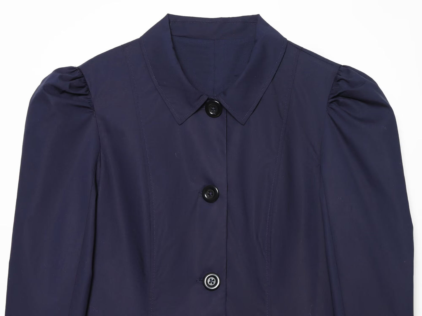 Women's pleated shoulder short Blazer Coat