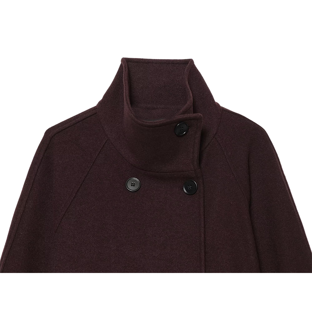 Women's with Belt casual oversized felt Coat