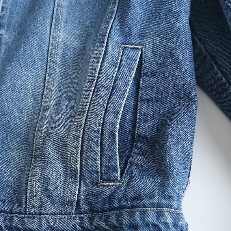 Women's casual versatile Lapel cotton denim Coat