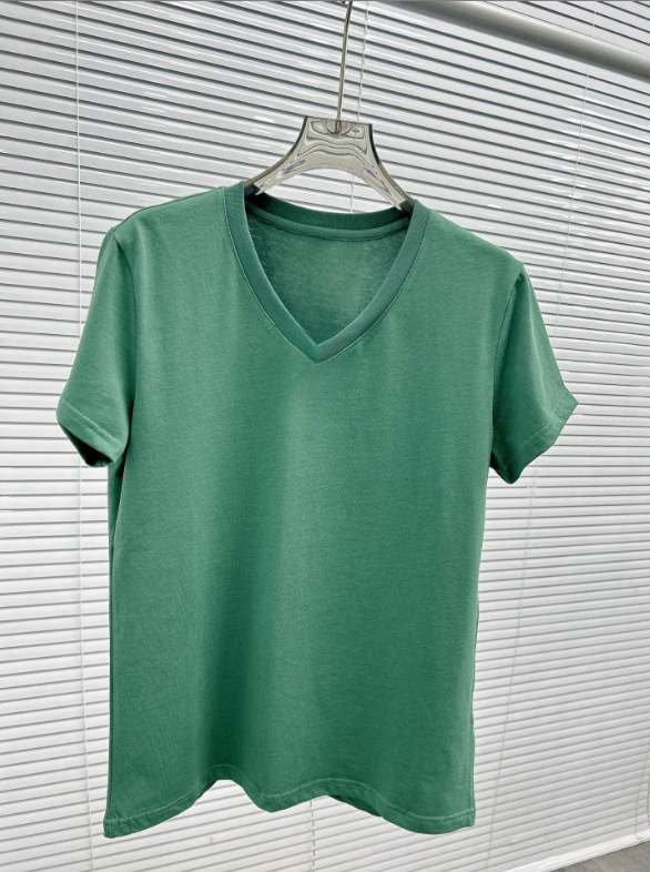 Women's new embroidered short-sleeved casual slim T-shirt